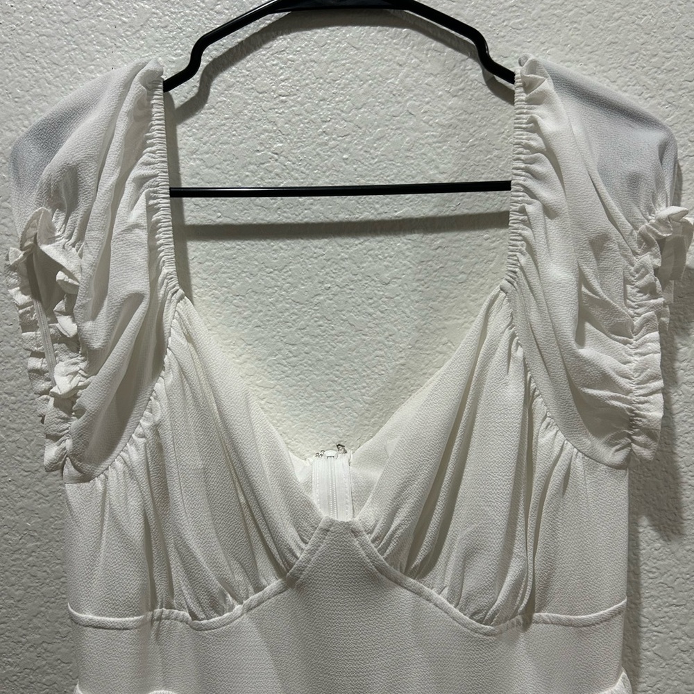 Ivory Ruffle Maxi Dress - Picture 5 of 8